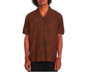 Volcom - Freizeithemd - Herren - Utopias Print SS Shirt Brown Horn - Utopias Print SS Shirt Brown Horn für Herren - Größe L - Braun Braun L