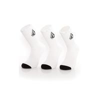 Volcom - Full Stone 3 Pack White - Socken - Weiß - Onesize - 59% Baumwolle, 39% Polyester, 2% Elastan,Baumwolle Weiß Onesize