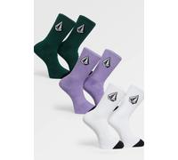 Volcom - Full Stone Pack Of 3 Multi - Socken - Mehrfarbig - Onesize - 78% Baumwolle, 17% Polyester, 5% Elastan Mehrfarbig Onesize