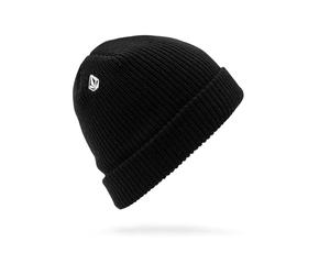 Volcom Full Stone Strickmütze Beanie Umschlagmütze Wintermütze (One Size - schwarz), D5832101, 55-60