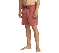Volcom Herren-Badehose, 43,2 cm, elastische Taille, Surf-Badehose, Mahagoni, Large