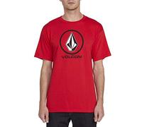 Volcom Herren Crisp Stone SST T-Shirt, Rot/Ausflug, einfarbig (Getaway Solids), L
