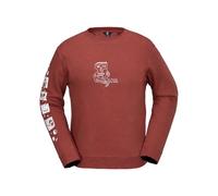 Volcom Herren Essential Crew Fleece Snowboard Winter Sweatshirt, Redwood, Large