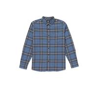 Volcom Herren Flanellhemd Caden Plaid Langarm - Klassische Passform, Knopfleiste vorne, weich gebürstete Baumwolle, Blaubeer, Klein