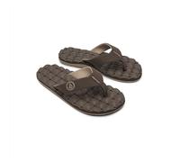 Volcom Herren Flip-Flop mit Liegestuhl, Komfort-Schaumstoff Sandale, braun, 40.5 EU