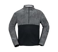 Volcom Herren Gridlock Mock Neck Fleece Pullover, Schwarz (mit Aufdruck), Large