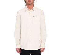 Volcom Veeco Oxford Langarmhemd für Herren mit Knopfleiste, Weiß (Dirty White), Klein