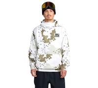 Volcom Herren Hydro Fleece Riding Hoodie - Wasserabweisendes Sweatshirt mit Sturmkapuze & Daumenlöchern, Weiss/opulenter Garten, X-Large