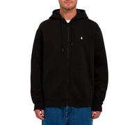 Volcom Herren Single Stone Zip Hoodie Fleece Sweatshirt Kapuzenpullover, Schwarz, Small