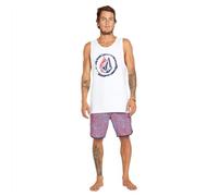 Volcom Herren Sleeveless Graphic Tank Top Hemd, Weiss/opulenter Garten, Klein