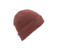 Volcom Herren Sweep gefütterte Beanie - Fleece-gefütterte Strickmütze mit Roll-Over-Passform, Verbranntes Rot, Einheitsgröße