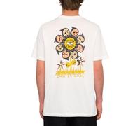 Volcom Herren-T-Shirt Flower Budz Farm to Yarn Kurzarm, Cremeweiß, L