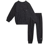 Volcom Jungen-Sweatanzug-Set, 2-teilig, weiches Fleece, Rundhalsausschnitt, Sweatshirt und Jogginghose, gemütliche Outfits für Jungen, Größe 12 M - 7, Schwarz, 12 Monate
