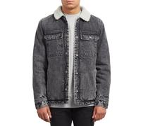 Volcom Keaton Jacket grau gefütterte Jeansjacke mit Kragen S