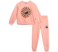 Volcom Kleinkind Mädchen Sweatsuit Set - 2-teiliges French Terry Pullover Crewneck Sweatshirt und Jogger Hose für Mädchen (2T-6X), Pink, 6