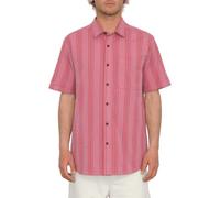 Volcom Newbar Stripe Shirt washed ruby