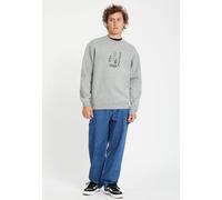 Volcom - Noder Heather Grey - Sweater - Grau - L - 59% Baumwolle, 41% Polyester,Schweiß Grau L