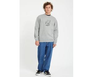 Volcom - Noder Heather Grey - Sweater - Grau - L - 59% Baumwolle, 41% Polyester,Schweiß Grau L