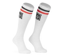 Volcom Ramp Stone Skate Socks white - Wadenhohe Sneaker Socken