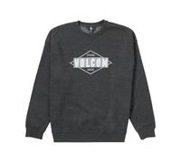 Volcom Roundabout Crew 2 Fleece-Sweatshirt für Herren, Heather Black, Small