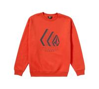 Volcom Roundabout Crew 2 Fleece-Sweatshirt für Herren, Red Clay, X-Large
