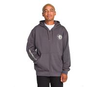 Volcom Roundabout Kapuzenpulli mit Reißverschluss für Herren, Fleece, Brute Asphalt Black, Small