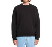 Volcom - Rundhals-Sweatshirt mit Fleece-Sweatshirt / Sweatshirt mit Rundhalsausschnitt - Single Stone Crew Black für Herren aus Baumwolle - Größe S - schwarz S