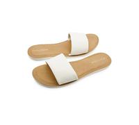 Volcom Schlichte Damen-Sandalen aus Kunstleder mit Riemen, Weiß - Neu, 11