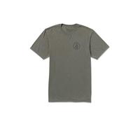 Volcom Stone Tech Herren-T-Shirt, kurzärmelig, schnelltrocknend, Charcoal Heather Circle, XL