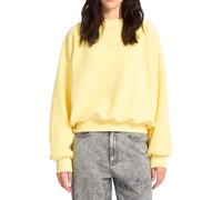 Volcom - Sweatshirt mit Rundhalsausschnitt aus Fleece - Piou Crew W Dawn Yellow für Damen - Größe S - Gelb Gelb S
