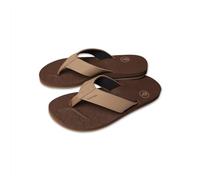 Volcom Herren Flip-Flops Victor – Komfortriemen – Braun/Khaki