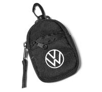Volkswagen 000087010CP Schlüsseltasche RFID-Schutz Fahrzeugschlüssel, schwarz, mit weißem VW Logo