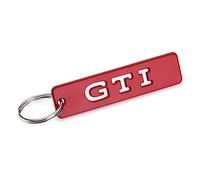 Volkswagen 1H2087010D Schlüsselanhänger GTI Logo Schriftzug Schlüsselring Metall Anhänger Keyring, rot