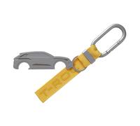 Volkswagen 2GV087010655 Schlüsselanhänger Schlüsselband Flaschenöffner Karabiner Anhänger Keyring, gelb, mit T-Roc Schriftzug