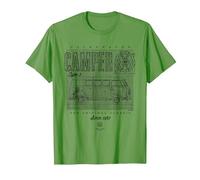 Volkswagen Typ 2 VW Camper Van Der Original Classic T-Shirt, Herren, Hellgrün, M