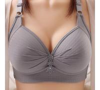 Vollständige Abdeckung Kabelloser BH Breite Träger Keine Bügel BHS Für Frauen Einfarbig Push Up Dünne Körbchen Unterwäsche Tägliches Tragen Große BHS Für Frauen