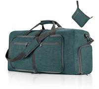Vomgomfom Leichte Faltbare Reisetasche Groß 65L Sporttasche Damen Herren mit Schuhfach, Travel Duffle Bag Sport Tasche für Reisen Gym Urlaub Übernachtung (Grün)