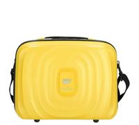 Von Cronshagen Kosmetikkoffer Mans Beauty Case | aus stabilem Polypropylen | großes Beautycase mit Aufsteckfunktion | passend zu Mogens Koffer | mit längenverstellbaren Schultergurt (Yellow)