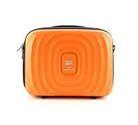 Von Cronshagen Kosmetikkoffer Mans Beauty Case | aus stabilem Polypropylen | großes Beautycase mit Aufsteckfunktion | passend zu Mogens Koffer | mit längenverstellbaren Schultergurt (orange)