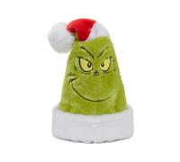 Von Dr. Seuss inspirierte The Grinch Xmas Pudelmütze - Erwachsene Unisex Festliche Party-Beanie-Mütze, Einheitsgröße, grün und rot, Weihnachtsmann-Design