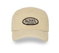 Von Dutch 5 Panel Oval Patch Cap Basecap Baseballcap Camper Damen/Herren - mit Schirm Frühling-Sommer Herbst-Winter Frühjahr Sommer Herbst Winter - One Size beige