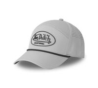 Von Dutch Kappe 6-Panel Logo Rubber Print Cord Hellgrau/Schwarz Einheitsgröße