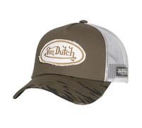 Von Dutch Kappe für Damen und Herren, Trucker, verstellbar und authentisch, Braun / Weiß, One size