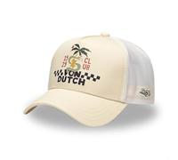 Von Dutch Kappe für Damen & Herren, verstellbar, Trucker-Kappe, Surfmütze, Beige / Weiß, One size