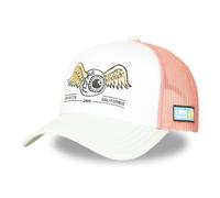 Von Dutch Trucker-Kappe aus Mesh, California-Design mit geflügeltem Auge, Beige und Koralle, Baumwolle und Polyester, verstellbar, 19 x 19 x 12 cm, urbaner und Surfstil
