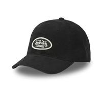 Von Dutch Dad Cap für Erwachsene aus Samt mit Log-Patch, schwarz / weiß, One size