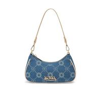 Von Dutch Geldbörse Schultertasche Damen Schulterhandtaschen Logo Print und Gold oder Silber Kette mit Schlüsselanh nger, Denim, 10 inches x 2 inches x 4.5 inches