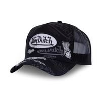 Von Dutch Herren- & Damen-Mütze, Trucker-Cap, verstellbar und authentisch, schwarz/grau, Einheitsgröße