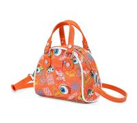Von Dutch Jax Mini-Bowlingtasche, 17,3 cm, veganes Leder, mit Logo-Hardware, Griffen oben und Markeninnenseite, Jax Orange, Mini