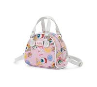 Von Dutch Jax Mini-Bowlingtasche, 17,3 cm, veganes Leder, mit Logo-Hardware, Griffen oben und Markeninnenseite, Jax Light Pink, Mini